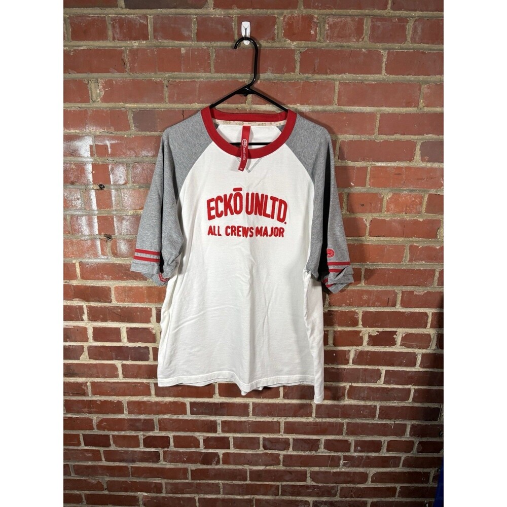 Vintage Y2k Marc Ecko Unltd. All Crews Major Shirt Ringer Jersey Adult XXL